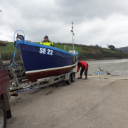 Salcombe loading Have wheels will travel